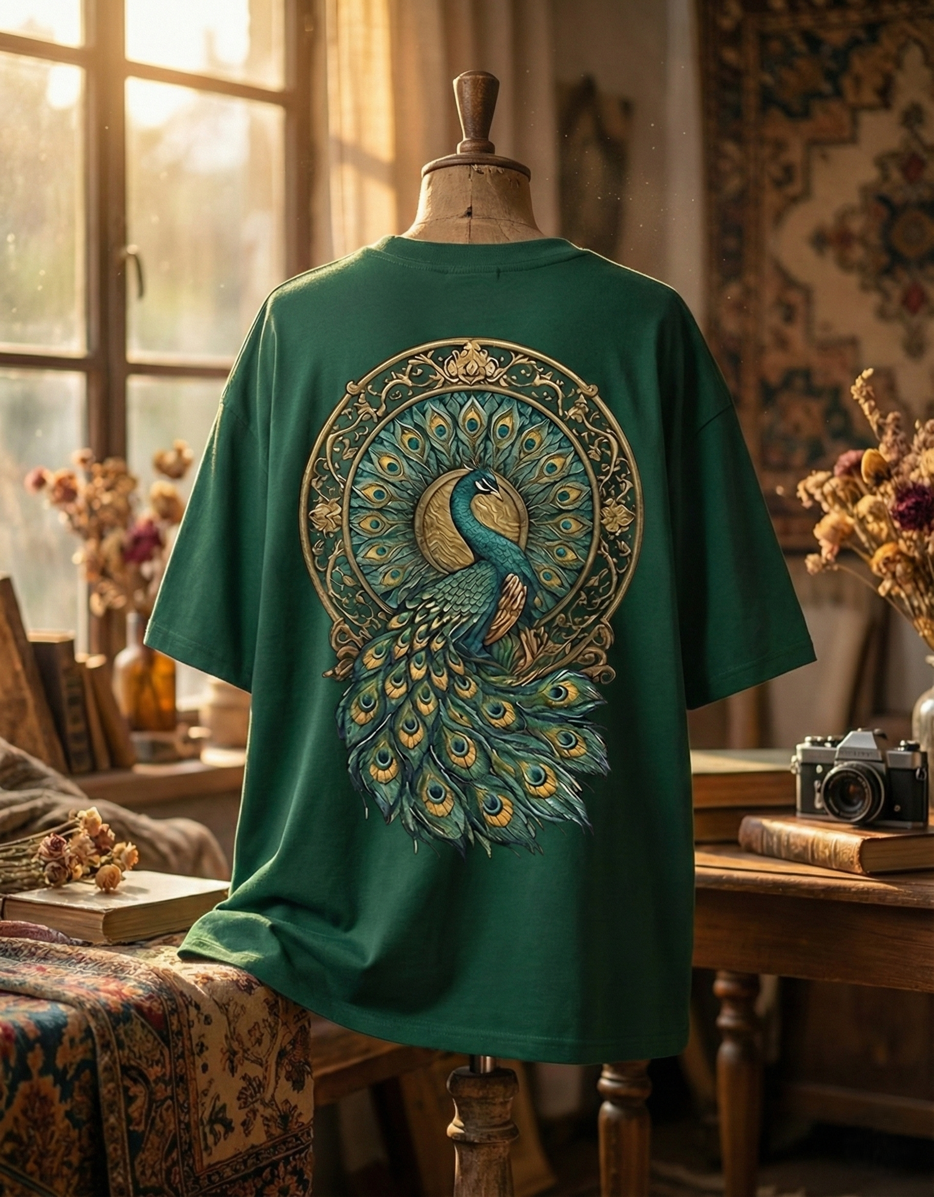 Peacock Unisex Oversized Classic T-Shirt
