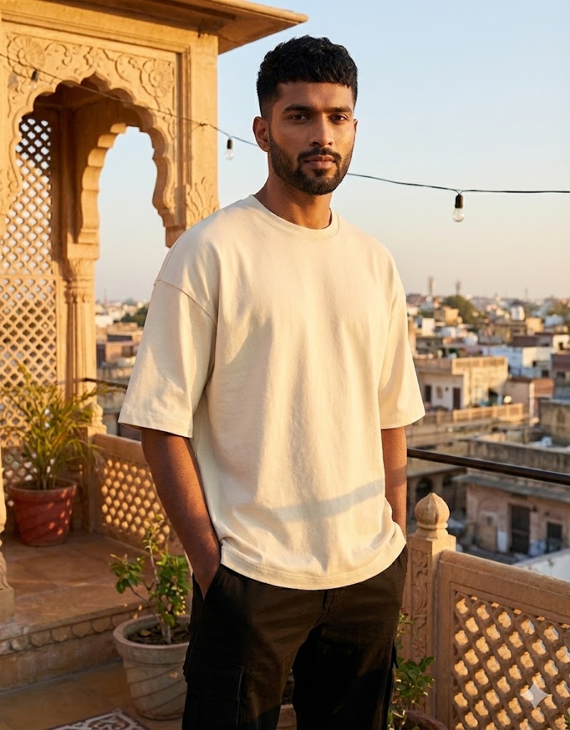 Solid Colour Unisex Terry Oversized Tee