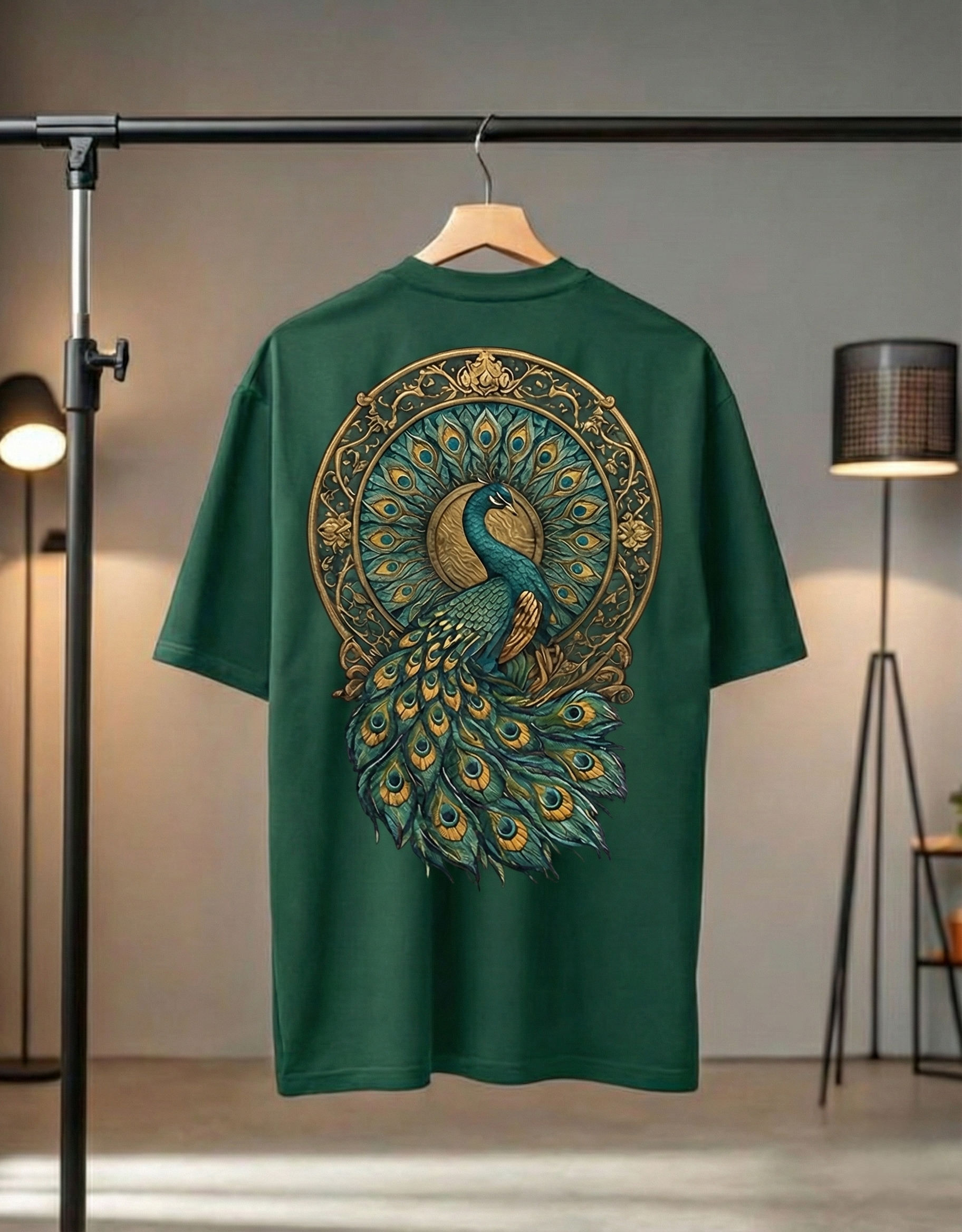 Peacock Unisex Oversized Classic T-Shirt